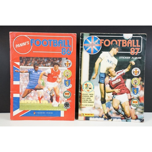 1521 - Panini Stickers - Two Panini Football albums to include Football 86 & Football 87, around 60% comple... 