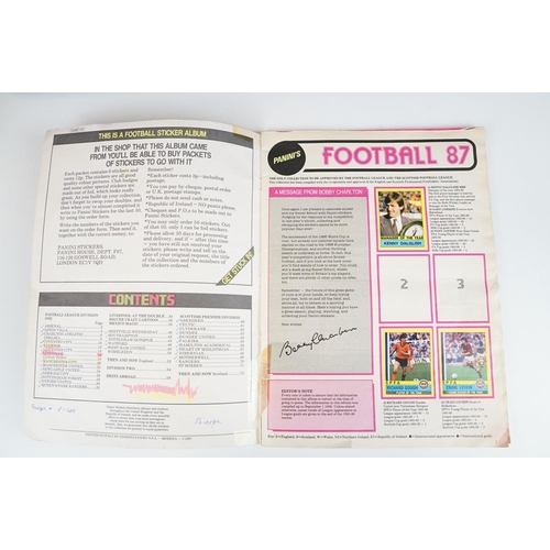 1521 - Panini Stickers - Two Panini Football albums to include Football 86 & Football 87, around 60% comple... 