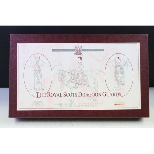 305 - Four boxed Britains metal military figure sets to include 5290 The Royal Scots Dragoon Guards, 5189 ... 