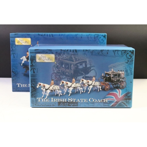 309 - Two boxed Britains metal figure sets to include 00254 The Irish State Coach (a/f with damage, no inn... 