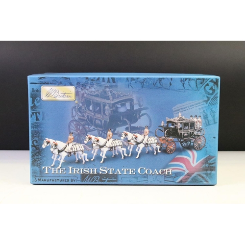 309 - Two boxed Britains metal figure sets to include 00254 The Irish State Coach (a/f with damage, no inn... 