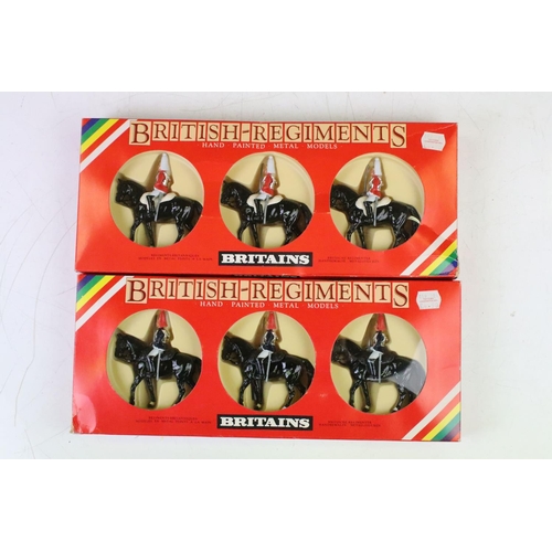 311 - Nine boxed Britains British Regiments metal figure sets to include 7226, 7240, 7242, 7242, 7245, 724... 