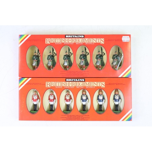 311 - Nine boxed Britains British Regiments metal figure sets to include 7226, 7240, 7242, 7242, 7245, 724... 