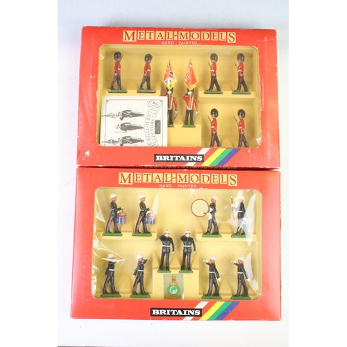 312 - Nine boxed Britains metal models figure sets to include 7228, 7239, 7229, 7237, 7306, 7204, 7207 and... 