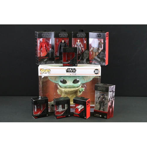 1464 - Star Wars - Nine boxed The Black Series figures & vehicles to include 44 Rey Jedi Training, 23 Capta... 