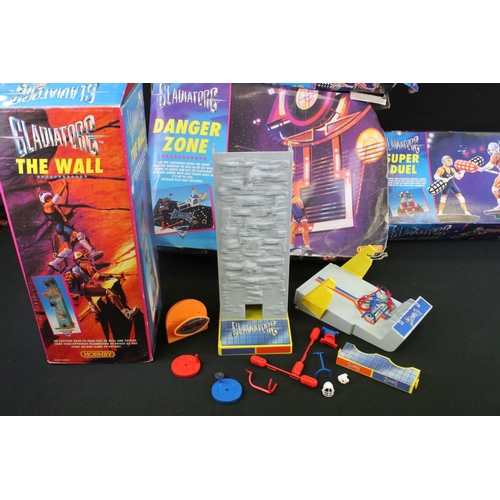 1476 - Hornby Gladiators - Four boxed Gladiators playsets to include Super Duel The Wall, Danger Zone (with... 