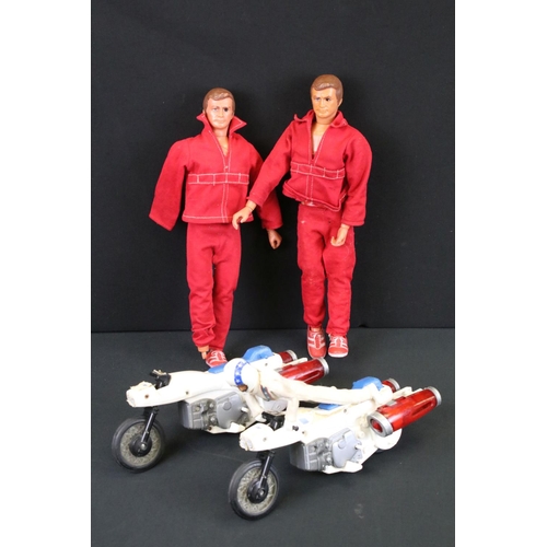 1477 - Two Character Universal City Studios 1970's Six Million Dollar Man action figures (clothed), togethe... 