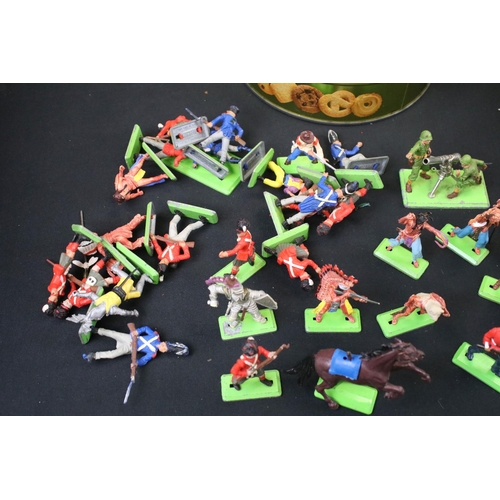 1478 - Large collection of plastic & metal figures to include Britains, Crescent, Airfix & Games Workshop, ... 