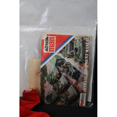 1480 - Action Man - Palitoy Action Man figure (clothed), with Cherilea Toys motorcycle & sidecar, and a qua... 