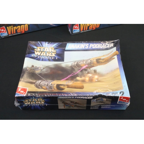 1482 - Star Wars - Three sealed boxed AMT ERTL plastic model kits to include 2 x Shadows of the Empire Vira... 