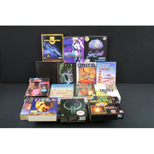 1465 - Retro Gaming - A collection of PC big box set games to include Star Wars Rebel Assault II, Sim City ... 