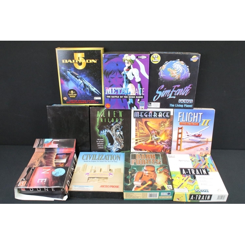 1465 - Retro Gaming - A collection of PC big box set games to include Star Wars Rebel Assault II, Sim City ... 