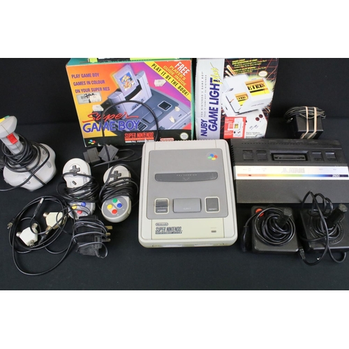 1484 - Retro Gaming - SNES Super Nintendo Entertainment System games console with 9 boxed game cartridges (... 