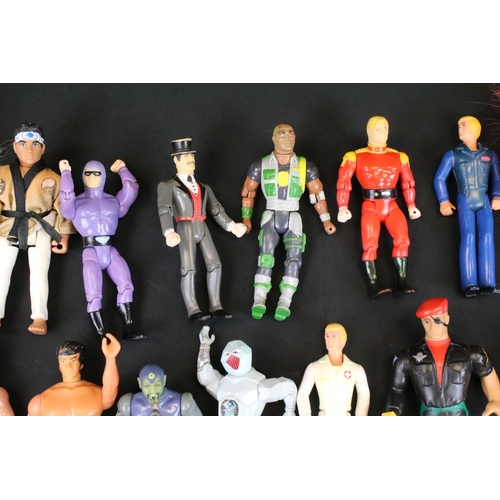 1487 - Collection of 22 plastic figures / actions figures, mostly 1980's, to include 6 x Defenders of the E... 