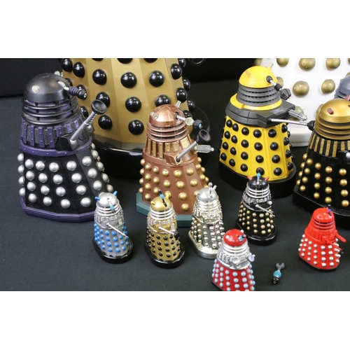 1490 - 17 Plastic Doctor Who Daleks to include Product Enterprise and BBC examples plus a ceramic Dalek coo... 