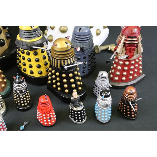 1490 - 17 Plastic Doctor Who Daleks to include Product Enterprise and BBC examples plus a ceramic Dalek coo... 