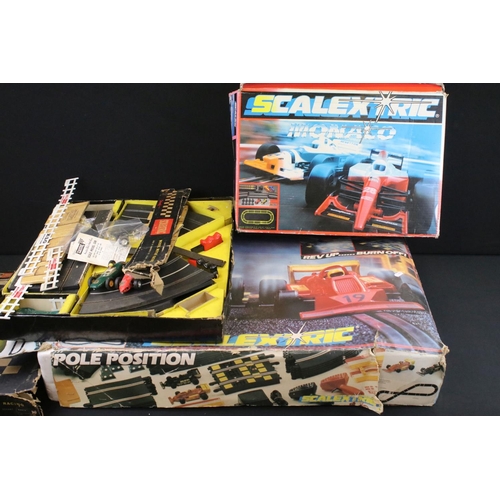 1493 - Three boxed Scalextric slot car racing sets to include G.P.3 Grand Prix Series, C.695 Pole Position ... 