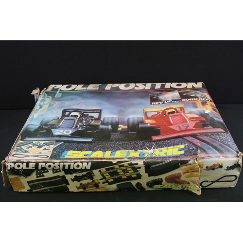 1493 - Three boxed Scalextric slot car racing sets to include G.P.3 Grand Prix Series, C.695 Pole Position ... 