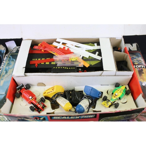 1493 - Three boxed Scalextric slot car racing sets to include G.P.3 Grand Prix Series, C.695 Pole Position ... 