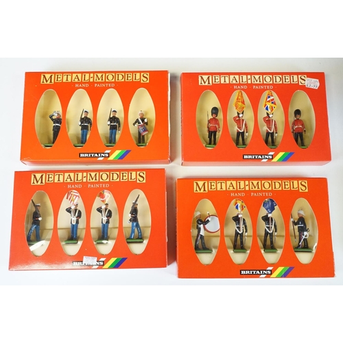 291 - 15 Boxed Britains metal figure sets to include 7203, 7201, 7249, 7306, 7244, 7232, 7246, 7245, 7234,... 