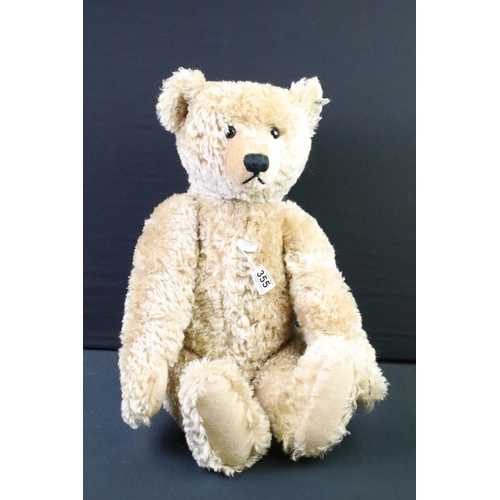 355 - Steiff 406058 1909 Replica teddy bear, wavy blonde mohair, ltd edn 3662 of 5000, with chest tag, but... 