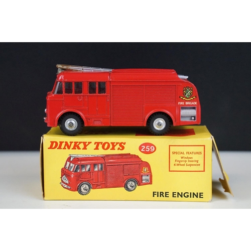 1342 - Four boxed Dinky fire engine diecast models to include 259 Fire Engine, 276 Airport Fire Tender with... 