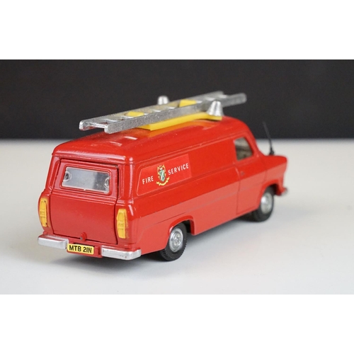 1344 - Four boxed Dinky diecast fire engines to include 285 Merryweather Marquis Fire Tender, 271 Ford Tran... 