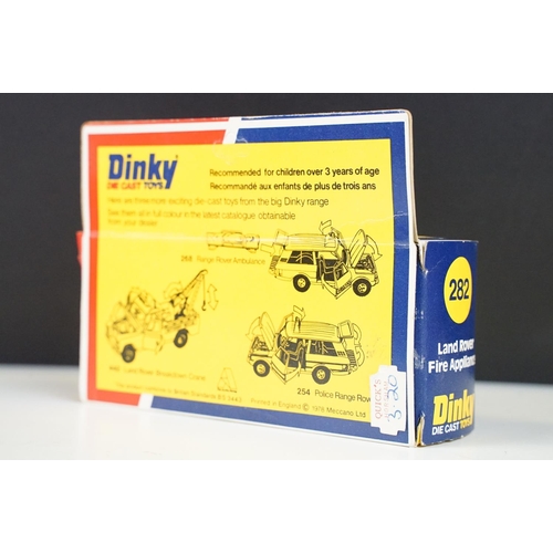 1344 - Four boxed Dinky diecast fire engines to include 285 Merryweather Marquis Fire Tender, 271 Ford Tran... 