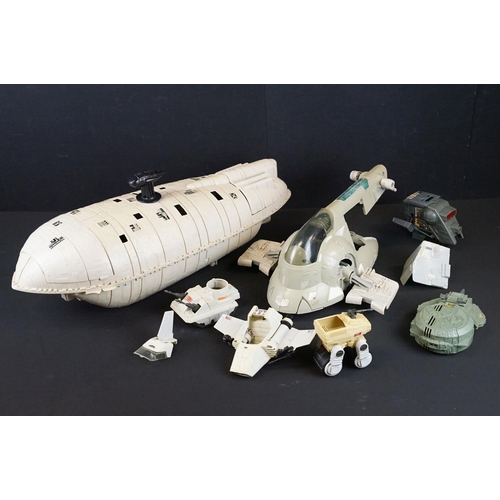 1524A - Star Wars - Seven original Star Wars vehicles to include Rebel Transport, Boba Fett's Slave 1, Endor... 