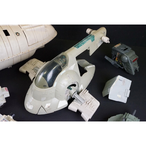 1524A - Star Wars - Seven original Star Wars vehicles to include Rebel Transport, Boba Fett's Slave 1, Endor... 