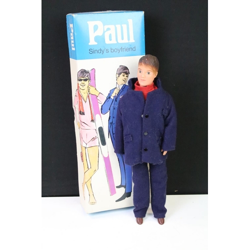 369 - Pedigree Sindy - A boxed Sindy's Boyfriend Paul fashion doll, no. R1131, clothed in navy blue button... 