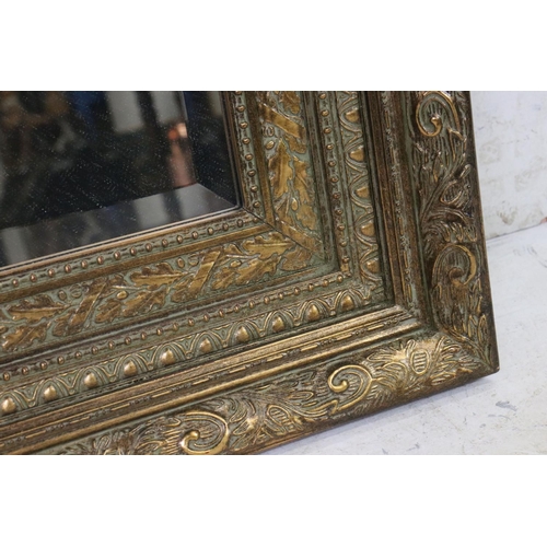 547 - Antique style Gilt Framed Rectangular Mirror with bevelled edge, 54cm x 64cm