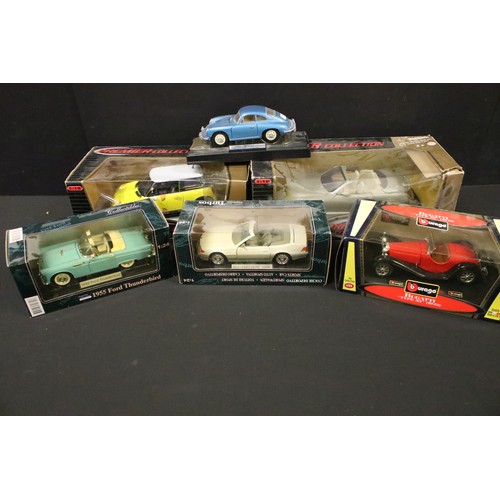 1221 - Five boxed diecast models to include 2 x 1/18 Motor Max Premier Collection (2001 Mini Cooper & Lexus... 