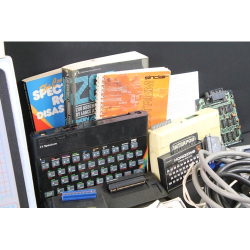 1434 - Retro Gaming - A Sinclair ZX Spectrum (with power supply), 2 x Spectrum 48K games (Eureka! & The Tra... 