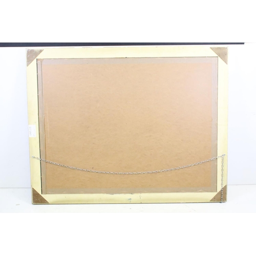 542 - Contemporary Gilt Framed Rectangular Mirror with bevelled edge, 131cm x 104cm