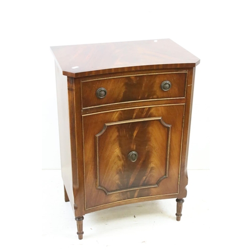 581 - Reproduction Regency Mahogany Side Cabinet with single drawer and cupboard, 51cm wide x 34cm deep x ... 