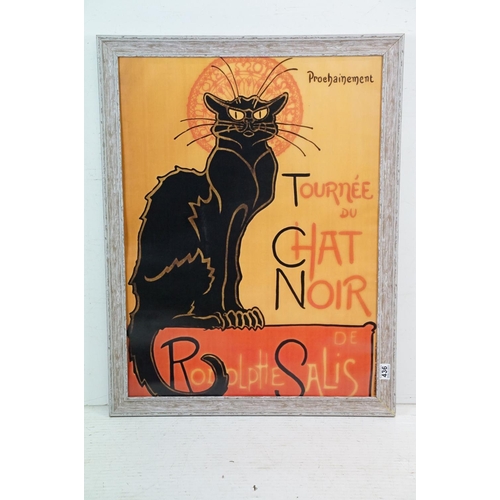 436 - After Theophile Steinlen (1859-1923), Tournée du Chat Noir, colour poster, 78.5 x 58.5cm, framed