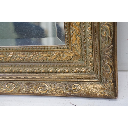 547 - Antique style Gilt Framed Rectangular Mirror with bevelled edge, 54cm x 64cm