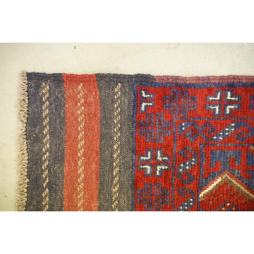 588 - Hand Knotted Woollen Meshwani runner rug, 260cm x 55cm