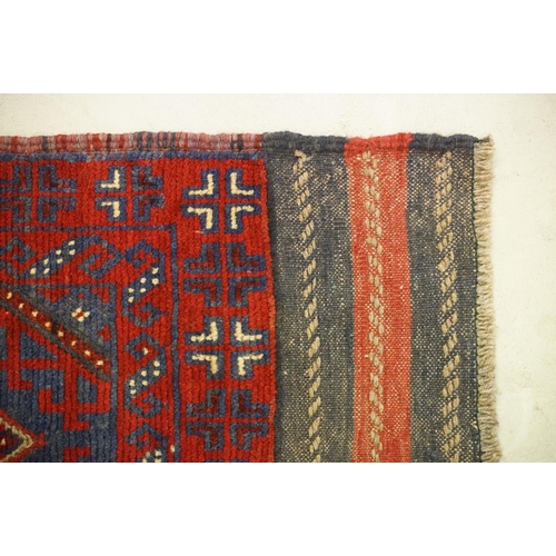 588 - Hand Knotted Woollen Meshwani runner rug, 260cm x 55cm