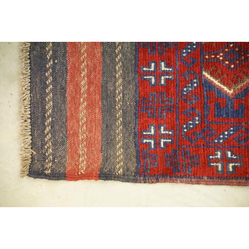 588 - Hand Knotted Woollen Meshwani runner rug, 260cm x 55cm