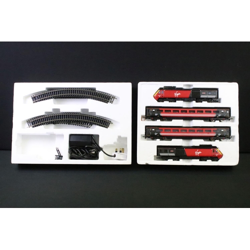 101 - Boxed Hornby OO gauge R1023 Virgin Trains 125 Electric Train Set, complete with Maiden Voyager locom... 