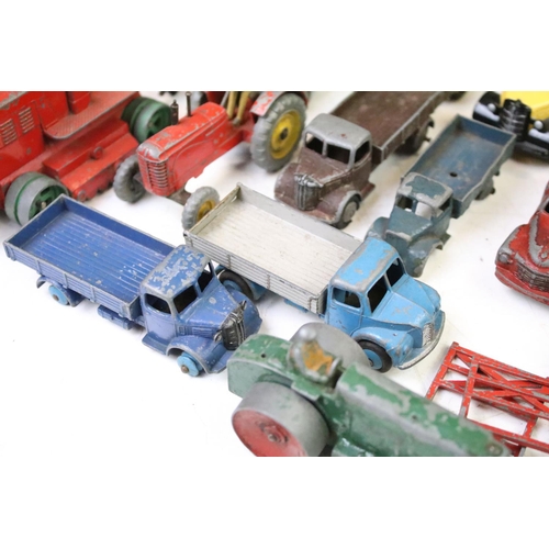 1266 - Around 25 Mid 20th C play worn Dinky diecast models to include commercial and farming examples featu... 