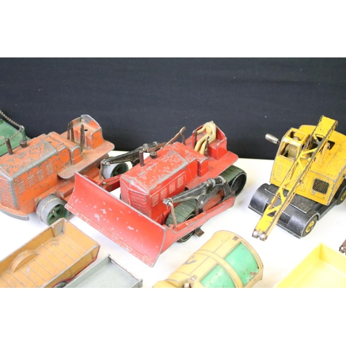 1266 - Around 25 Mid 20th C play worn Dinky diecast models to include commercial and farming examples featu... 