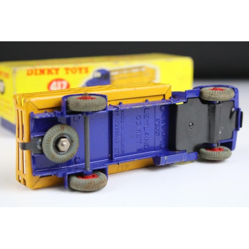 1361 - Six boxed Dinky diecast commercial models to include 417 Leyland Comet Lorry with blue cab and yello... 