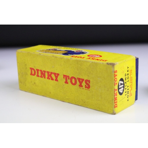 1361 - Six boxed Dinky diecast commercial models to include 417 Leyland Comet Lorry with blue cab and yello... 