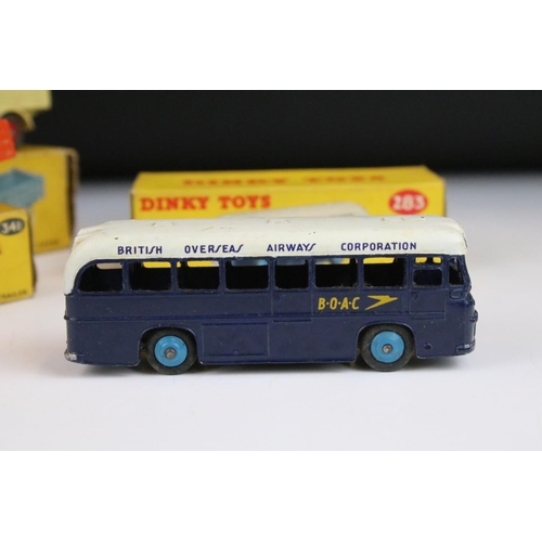 1361 - Six boxed Dinky diecast commercial models to include 417 Leyland Comet Lorry with blue cab and yello... 