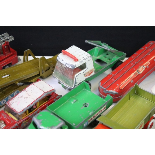 1268 - Collection of around 25 mid 20th C play worn diecast models to include Dinky, Corgi, Lone Star & Mat... 