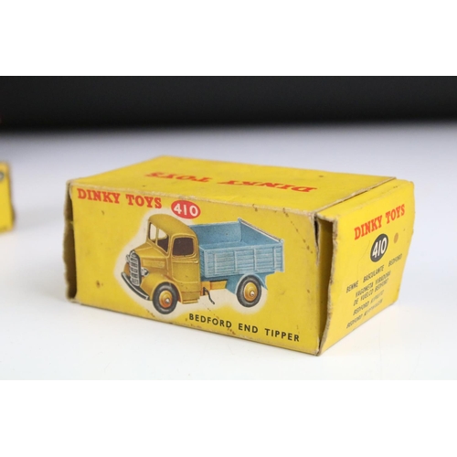 1361 - Six boxed Dinky diecast commercial models to include 417 Leyland Comet Lorry with blue cab and yello... 