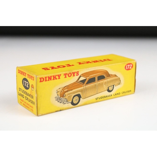 1362 - Two boxed Dinky diecast models to include 172 Studebaker Land Cruiser in two tone tan/beige, and 168... 